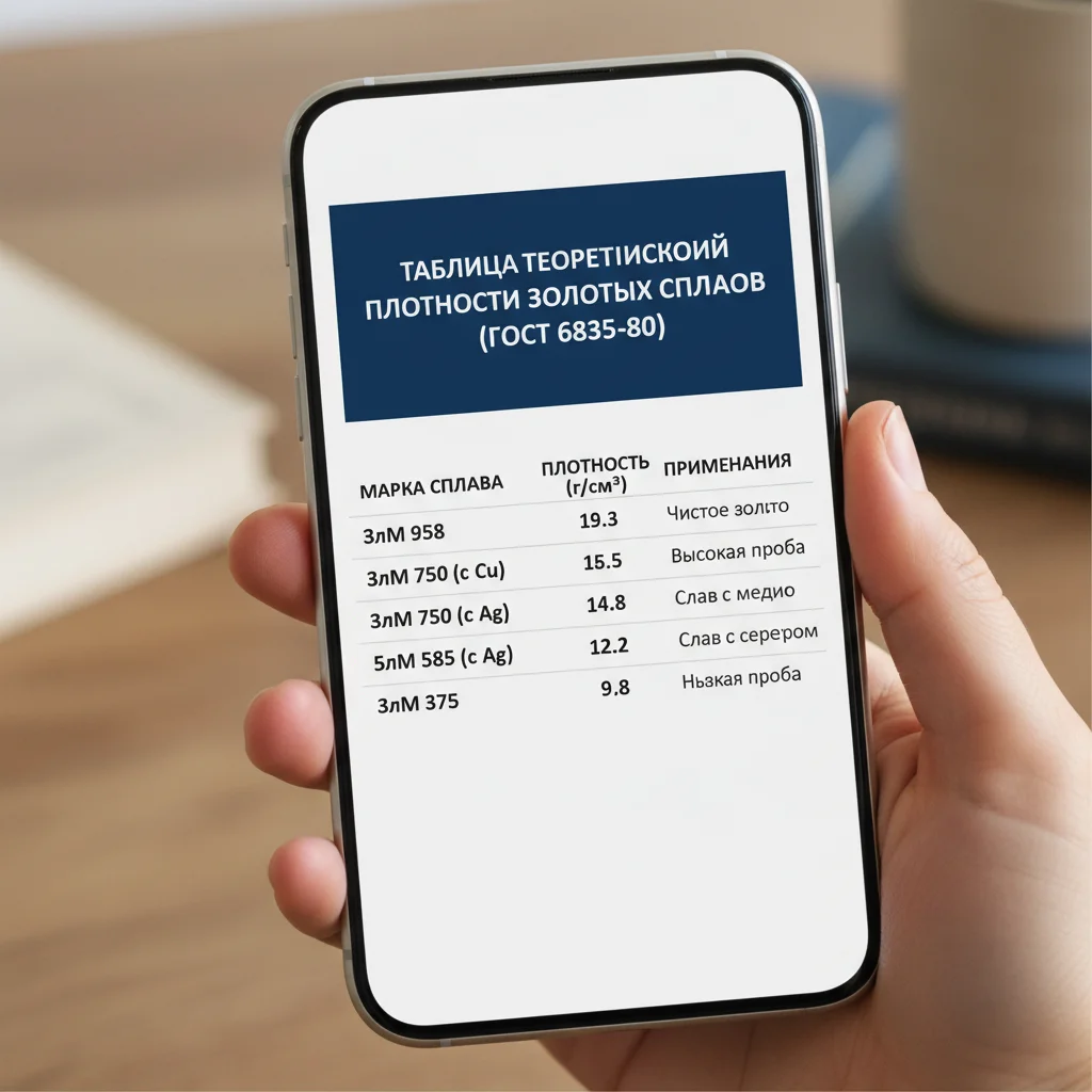 Calculating density and checking against the GOST standard