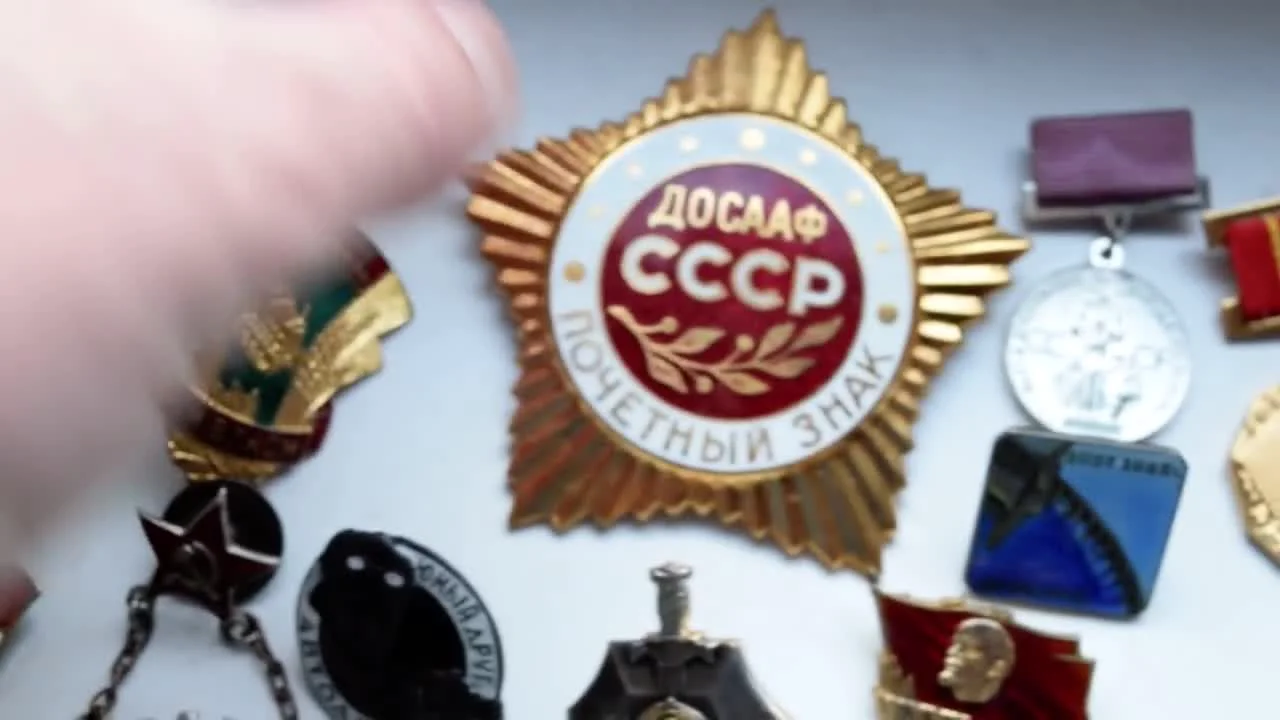 Badges of Societies and Organizations: VDNKh, DOSAAF, GSO