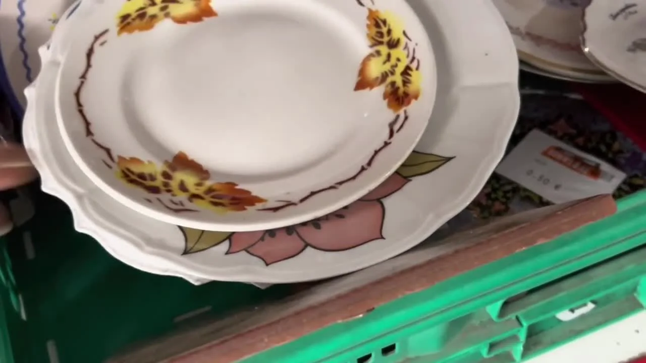 Variety of Tableware and Decorative Plates