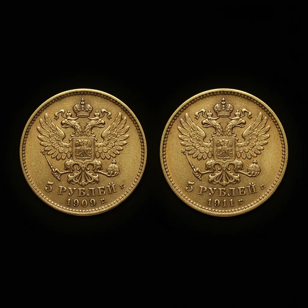 Comparison of the 1909 and 1911 eagles