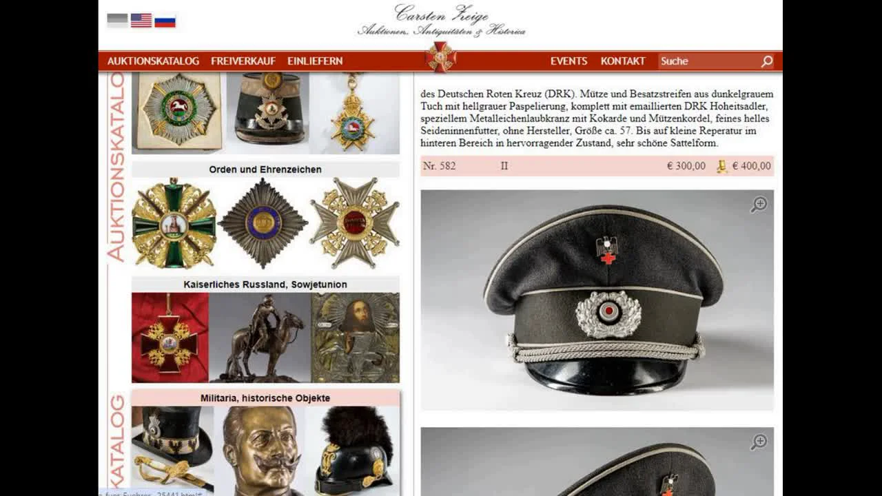 Results of the December 2023 Auction: Third Reich Items